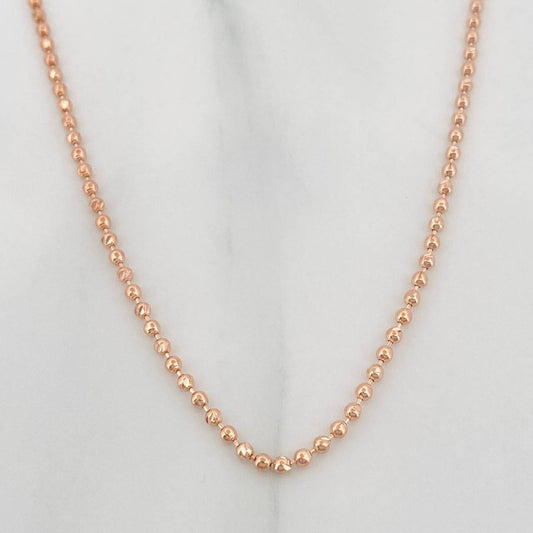Cadena Militar 6.35g / 50cm / 1.7mm Oro Rosa 18K