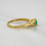 Anillo Cuadro Esmeralda 33pts 2.85g / T8 Oro Amarillo 18K