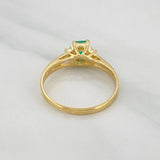 Anillo Cuadro Esmeralda 33pts 2.85g / T8 Oro Amarillo 18K