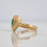 Anillo Lagrima Esmeralda 25pts 2.95g / T6 1/2 Oro Amarillo 18K