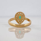 Anillo Lagrima Esmeralda 25pts 2.95g / T6 1/2 Oro Amarillo 18K