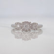 Anillo Trio Diamantes 42pts 2.55g / T6 1/2 Oro Blanco 18K