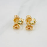Topos Corazon Esmeraldas 24pts 4.5g / 8.4mm Oro Amarillo 18K