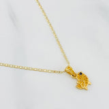 Set Cadena Escalera Plana + Dije Pajarito / 2.65gr / 50.2 cm Tres Oros 18K