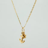 Set Cadena Escalera Plana + Dije Tres Gracias / 2.25gr / 50.2 cm Tres Oros 18K