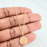 Set Cadena Lazo + Dije Corona / 1.8gr / 60 cm Oro Amarillo 18K