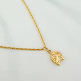 Set Cadena Lazo + Dije Herradura Caballo / 1.7gr / 60.1 cm Oro Amarillo 18K