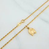 Set Cadena Lazo + Dije Herradura Caballo / 1.7gr / 60.1 cm Oro Amarillo 18K