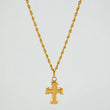 Set Cadena Lazo + Dije Cruz / 1.55gr / 60.1 cm Oro Amarillo 18K