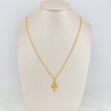 Set Cadena Lazo + Dije Cruz / 1.55gr / 60.1 cm Oro Amarillo 18K