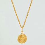 Set Cadena Lazo + Dije San Benito / 1.75gr / 60 cm Oro Amarillo 18K