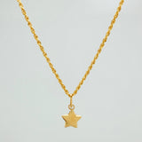 Set Cadena Lazo + Dije Estrella / 1.3gr / 49.9 cm Oro Amarillo 18K