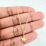 Set Cadena Lazo + Dije Estrella / 1.3gr / 49.9 cm Oro Amarillo 18K