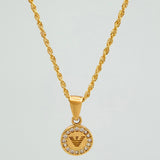 Set Cadena Lazo + Dije Emporio / 1.65gr / 50 cm Oro Amarillo 18K