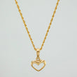 Set Cadena Lazo + Dije Silueta Corazon / 1.75gr / 49.4 cm Oro Amarillo 18K
