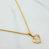 Set Cadena Lazo + Dije Silueta Corazon / 1.75gr / 49.4 cm Oro Amarillo 18K