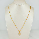 Set Cadena Lazo + Dije Silueta Corazon / 1.75gr / 49.4 cm Oro Amarillo 18K