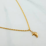 Set Cadena Lazo + Dije Media Luna / 1.35gr / 50.1 cm Oro Amarillo 18K