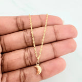 Set Cadena Lazo + Dije Media Luna / 1.35gr / 50.1 cm Oro Amarillo 18K