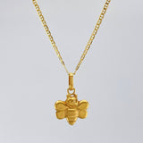 Set Cadena Escalera + Dije Abeja / 2.65gr / 50 cm Oro Amarillo 18K