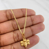 Set Cadena Escalera + Dije Abeja / 2.65gr / 50 cm Oro Amarillo 18K