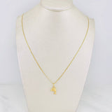 Set Cadena Escalera + Dije Delfin / 2.4gr / 49.8 cm Oro Amarillo 18K
