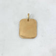 Dije Placa Rectangular 3.05gr / 3.1cm / Bordes Diamantados Oro Amarillo