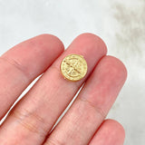 Herraje San Benito 0.35gr / 8.2mm Tambor Oro Amarillo 18K *