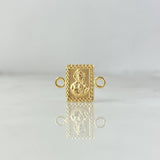 Herraje Doble Faz 0.5gr / 1.4cm / Virgen del Carmen-Sagrado Corazón de Jesus Oro Amarillo