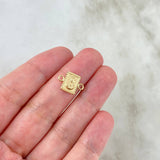 Herraje Doble Faz 0.5gr / 1.4cm / Virgen del Carmen-Sagrado Corazón de Jesus Oro Amarillo