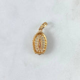 Dije Virgen de Guadalupe 3gr / 2.5cm / Silueta Circones Blancos Fucsias Verdes Oro Amarillo ©