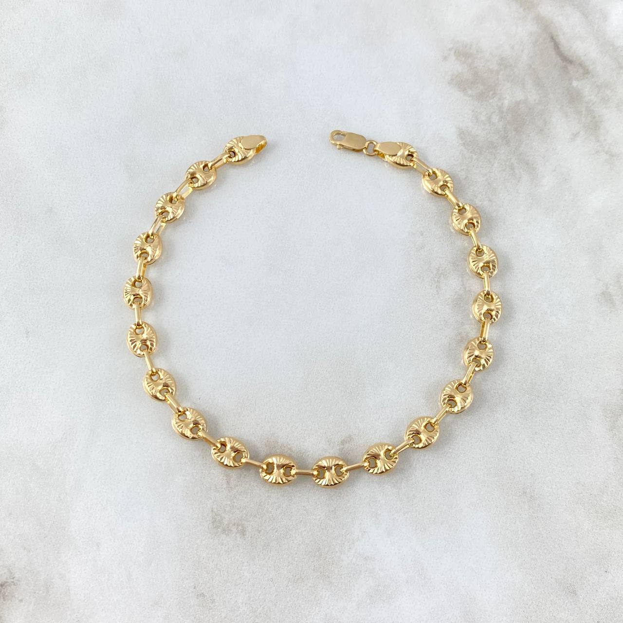 Pulso GC 4.15gr / 21cm / 4mm Diamantada Oro Amarillo