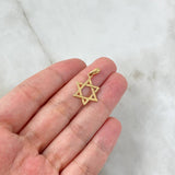 Dije Estrella De David 1.1gr / 2.4cm / Lisa Oro Amarillo 18K