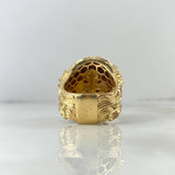 Anillo Rostro de Cristo 16.4gr / T11 1/4 / Circones Celestes Oro Amarillo *