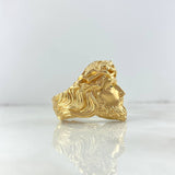 Anillo Rostro de Cristo 16.4gr / T11 1/4 / Circones Celestes Oro Amarillo *