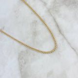Cadena Cubana 5gr / 60cm / 3.5mm Oro Amarillo +0