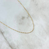 Cadena Veneciana 1.55gr / 40cm / 1mm Oro Amarillo +3