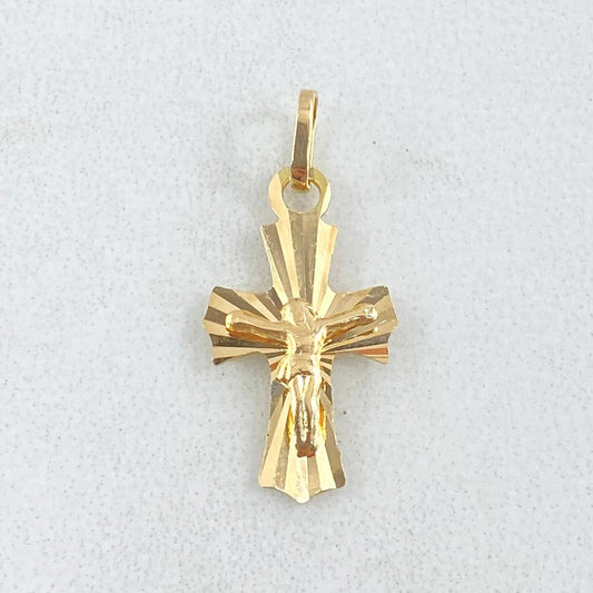 Dije Crúz Cristo 0.75gr / 2.2cm / Oro 18K ©