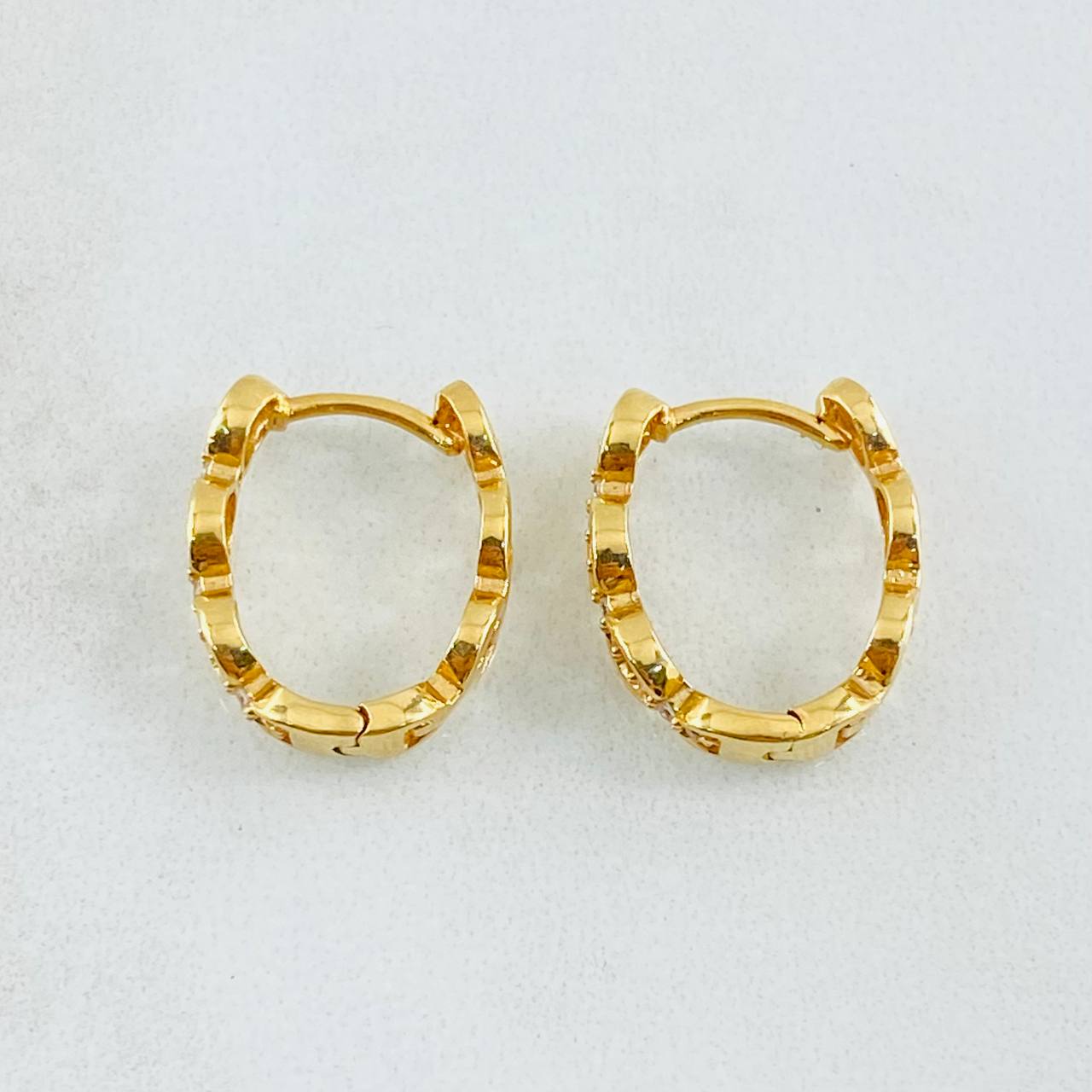 Candongas Eslabones Circulares 2.95gr / 1.5cm / Oro 18K *