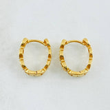 Candongas Eslabones Circulares 2.95gr / 1.5cm / Oro 18K *
