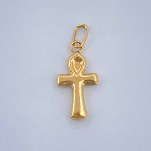 Dije Cruz Egipcia 0.3gr / 2cm / Oro Amarillo 18K $