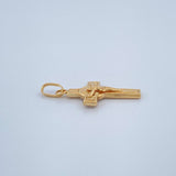 Dije Cruz Cristo San Benito 0.65gr / 2.5cm / Oro Amarillo 18K $
