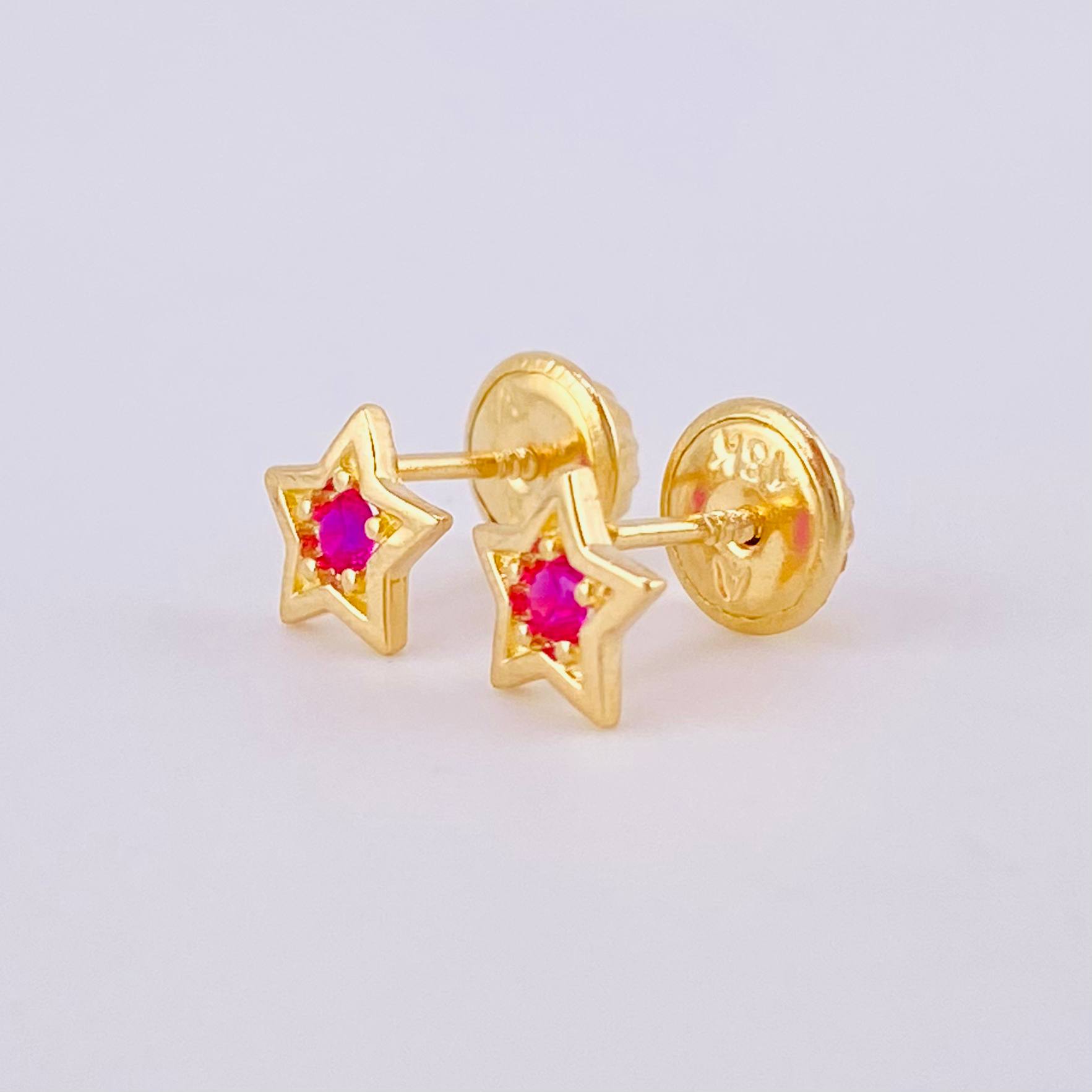Topos Estrella 0.75g / in / 4.4mm Oro Amarillo 18K