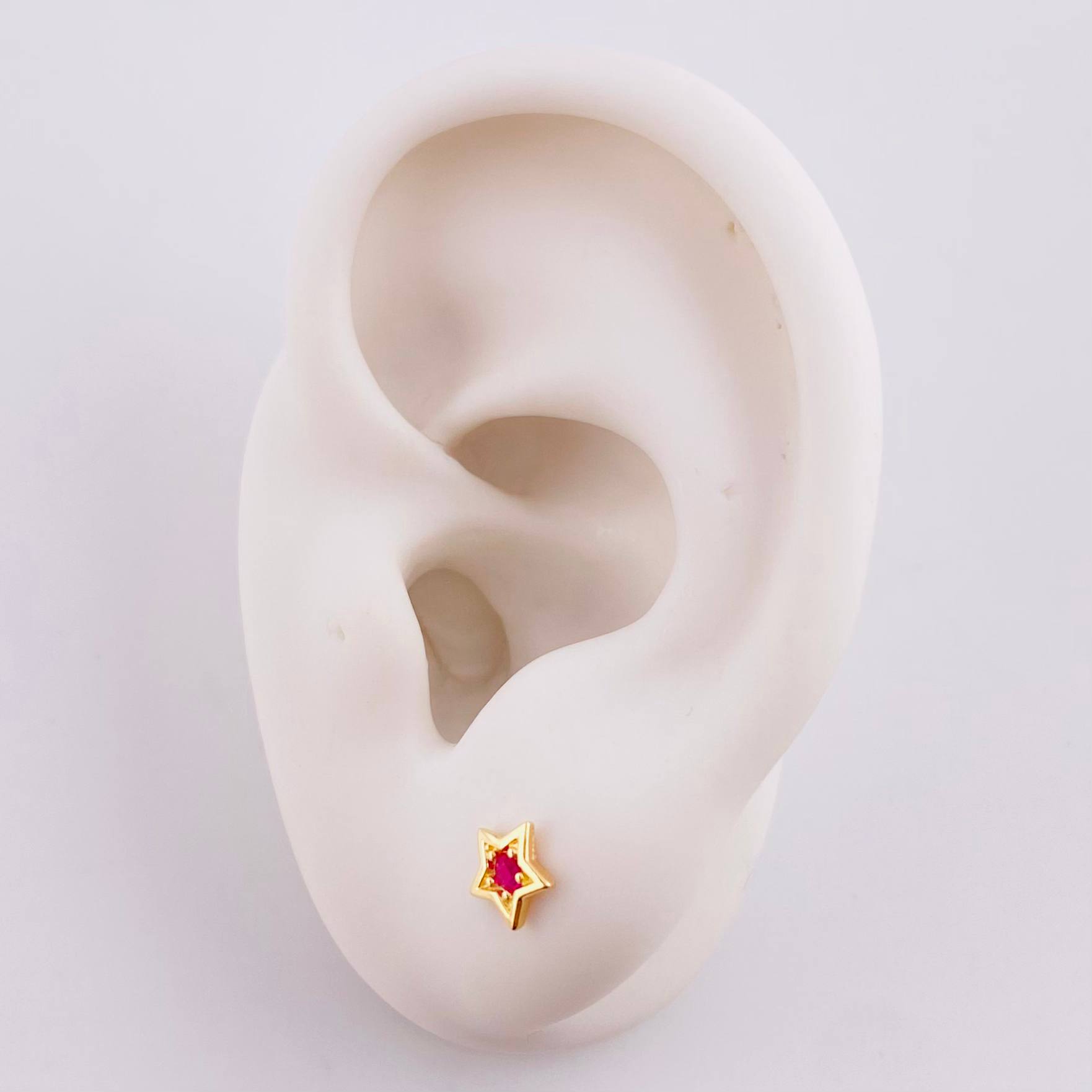 Topos Estrella 0.75g / in / 4.4mm Oro Amarillo 18K