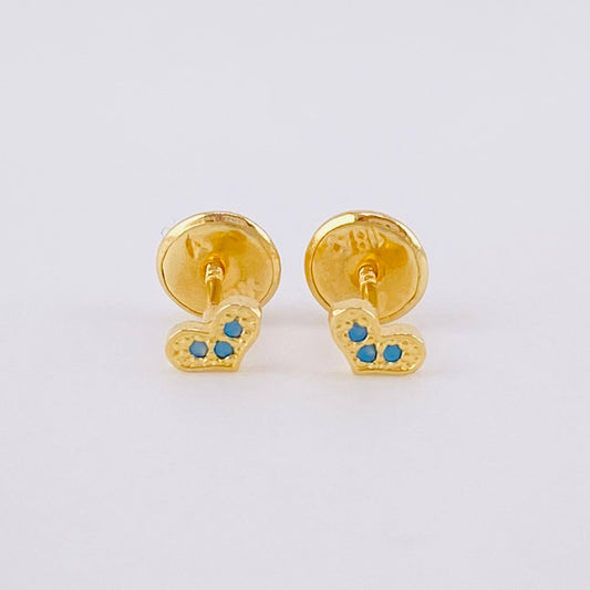 Topos Corazón 0.5g / in / 1.3mm Oro Amarillo 18K