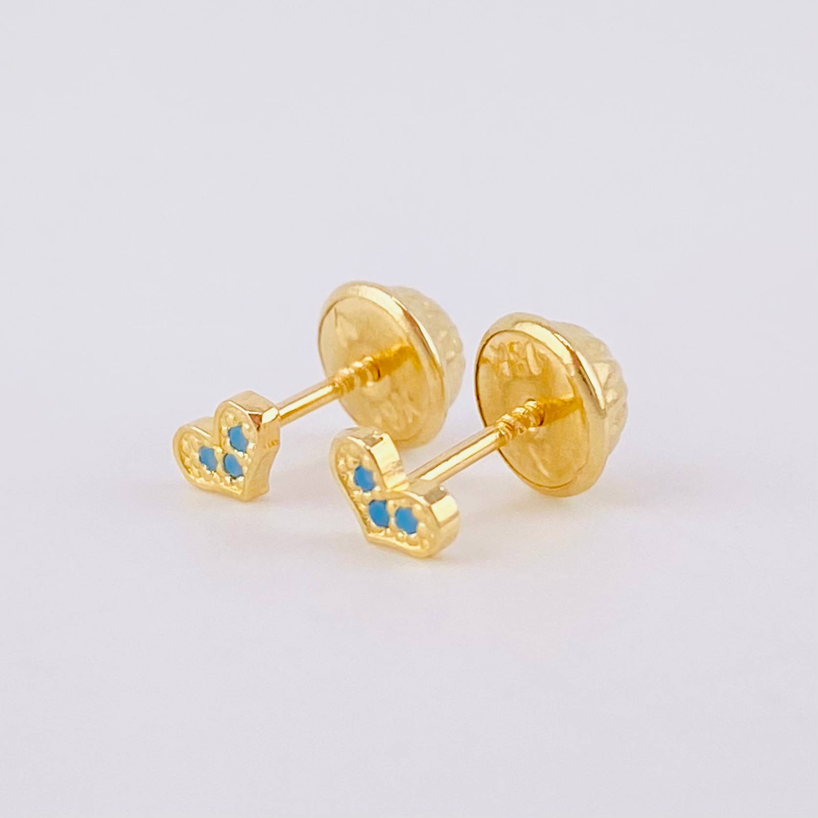 Topos Corazón 0.5g / in / 1.3mm Oro Amarillo 18K