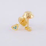 Topos Corazón 0.5g / in / 1.3mm Oro Amarillo 18K