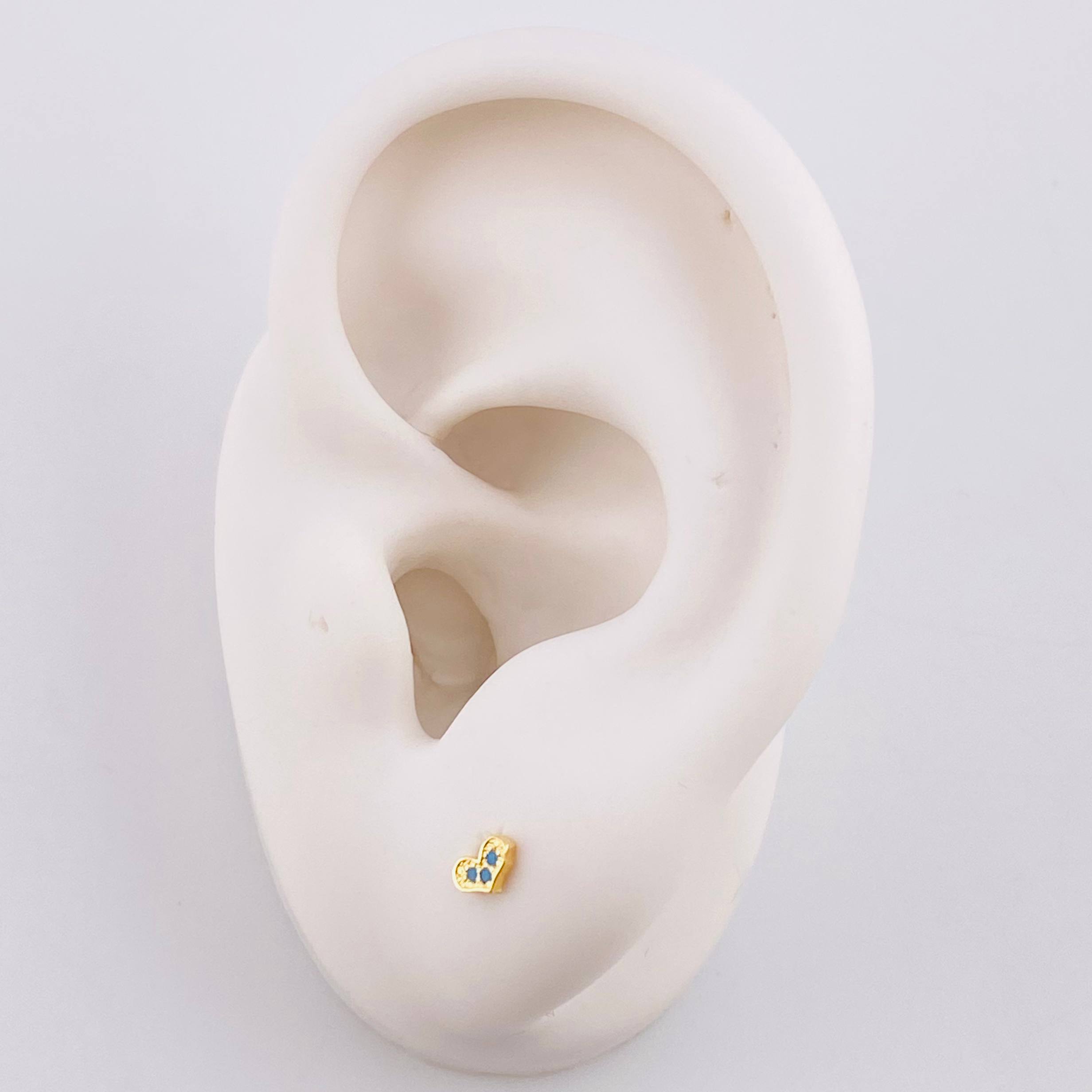 Topos Corazón 0.5g / in / 1.3mm Oro Amarillo 18K