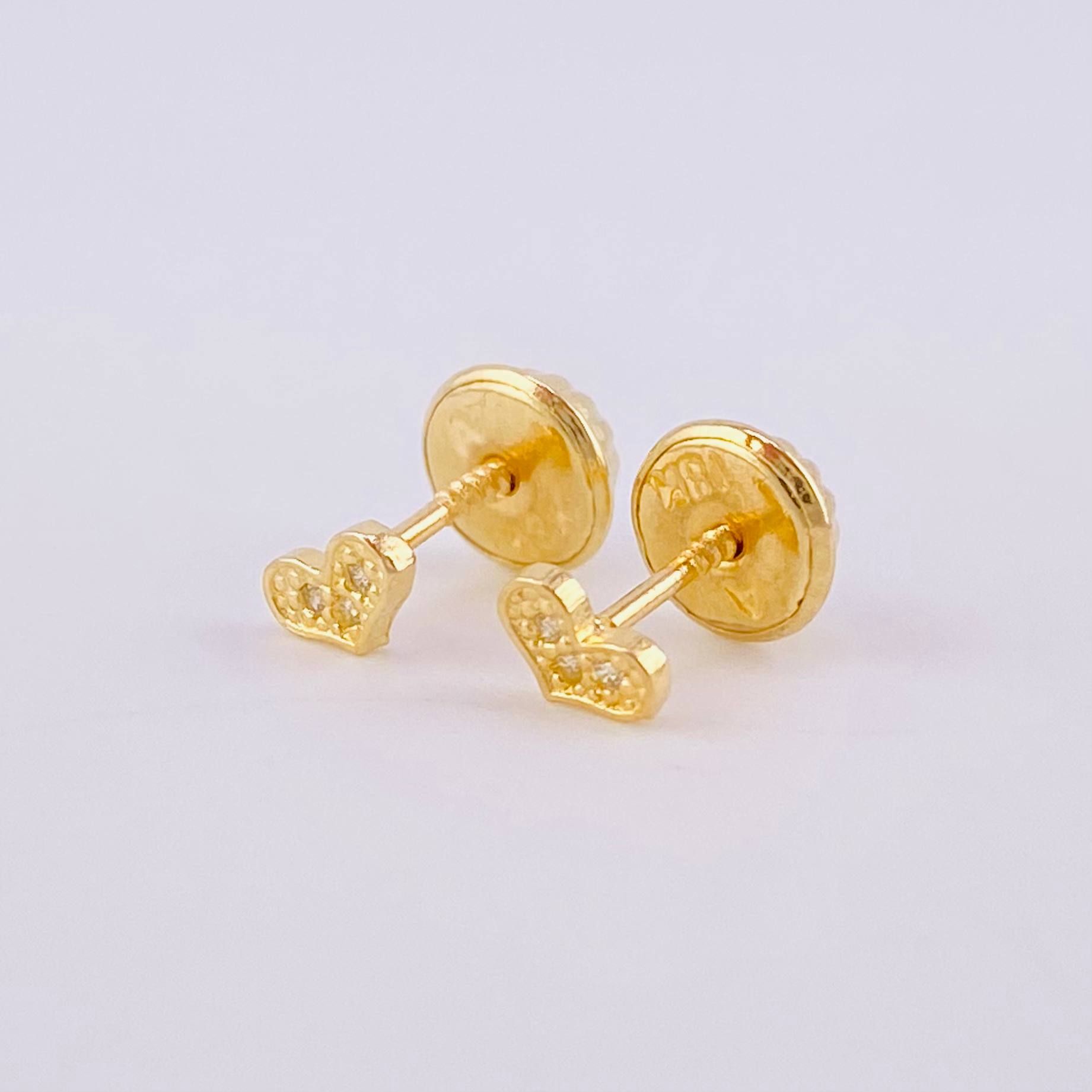 Topos Corazón 0.5g / in / 1.3mm Oro Amarillo 18K