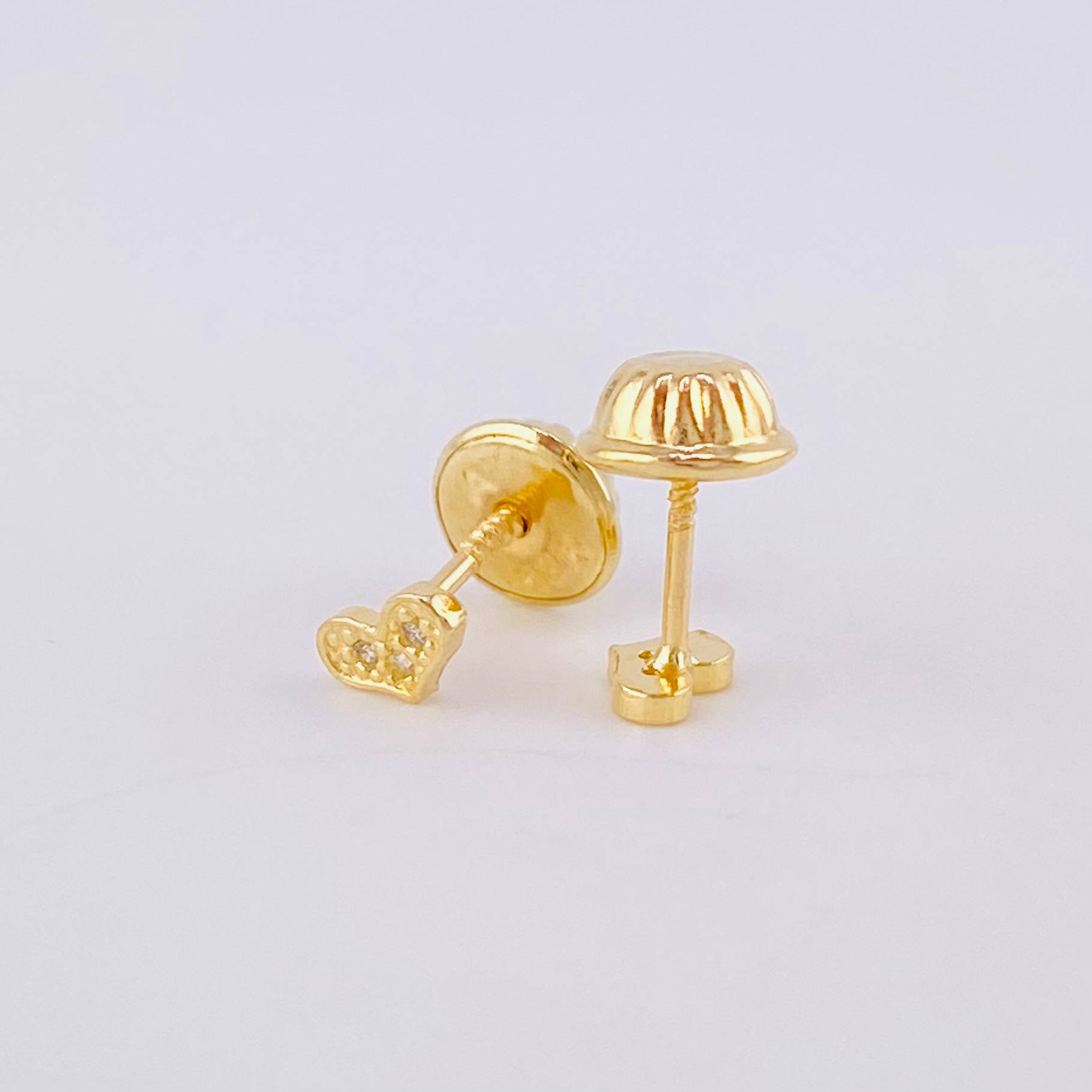 Topos Corazón 0.5g / in / 1.3mm Oro Amarillo 18K